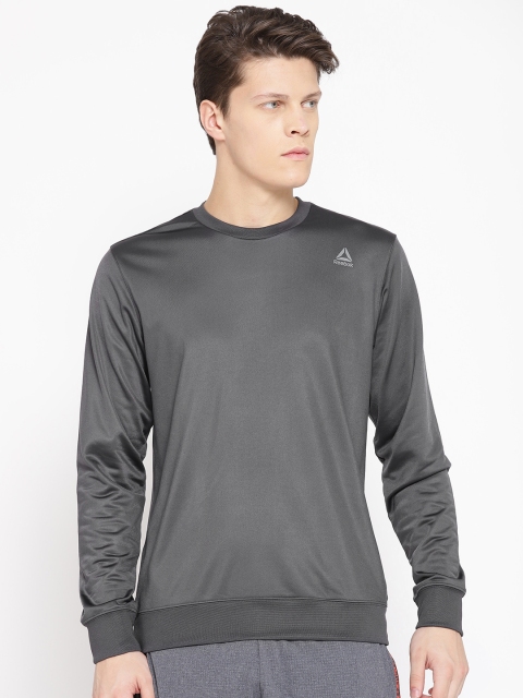 

Reebok Men Charcoal Grey Solid Foundation Training Sweatshirt