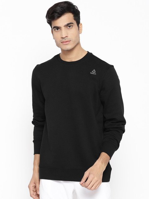 

Reebok Men Black Solid Fon Bas Sweatshirt