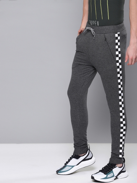 

Difference of Opinion Men Charcoal Grey Solid Regular Fit Joggers