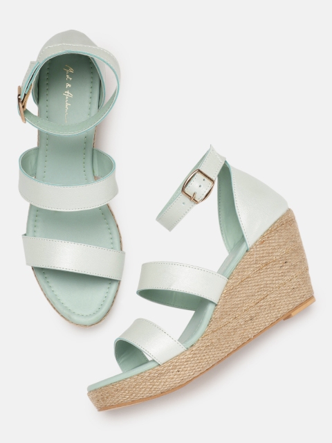 

Mast & Harbour Women Green Solid Wedges