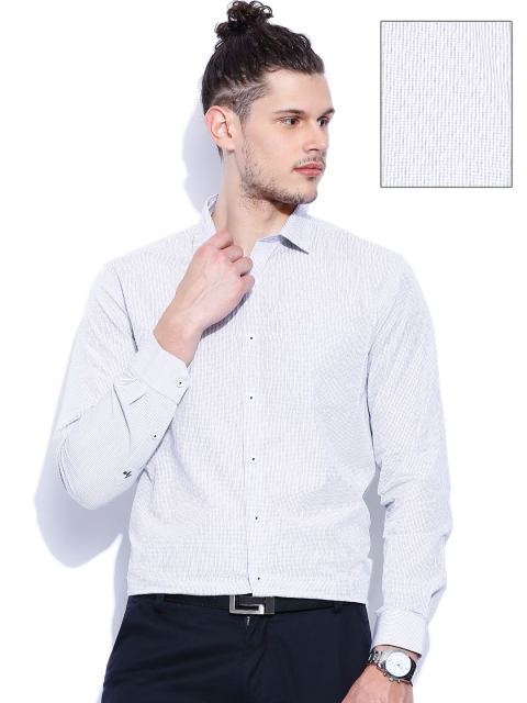 

Four One Oh Black & White Checked Slim Formal Shirt