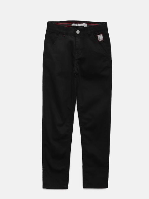 

TALES & STORIES Boys Black Regular Fit Solid Regular Trousers