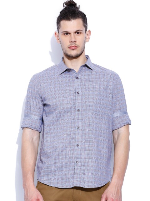 

Four One Oh Grey & Red Checked Slim Smart Casual Shirt