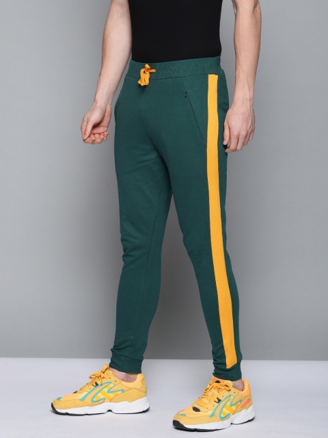 

DILLINGER Men Teal Green Knitted Solid Regular Fit Joggers