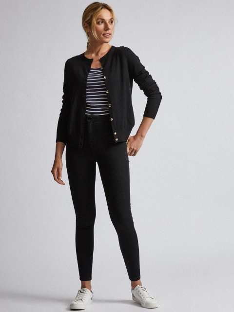 

DOROTHY PERKINS Women Black Solid Cardigan