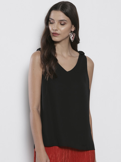

DOROTHY PERKINS Women Black Solid Top