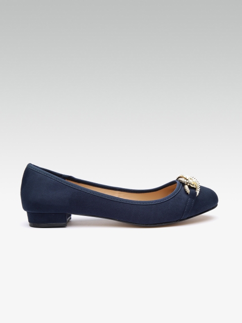 

DOROTHY PERKINS Women Navy Solid Wide Fit Ballerinas, Navy blue