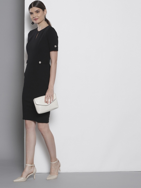

DOROTHY PERKINS Women Black Solid Sheath Dress