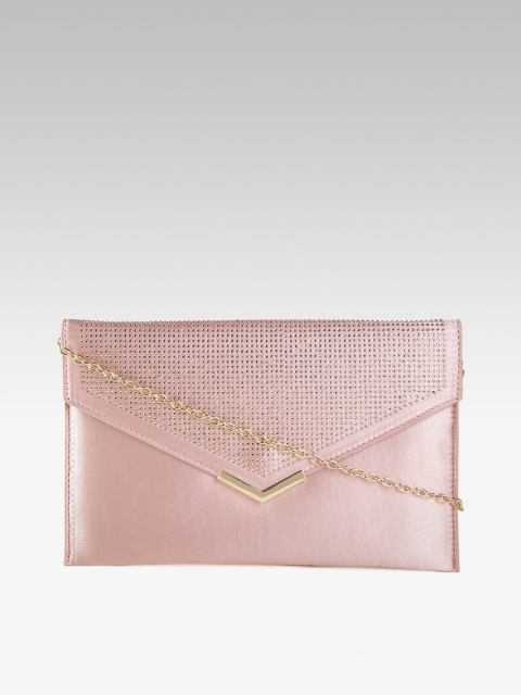 

DOROTHY PERKINS Pink Studded Envelope Clutch