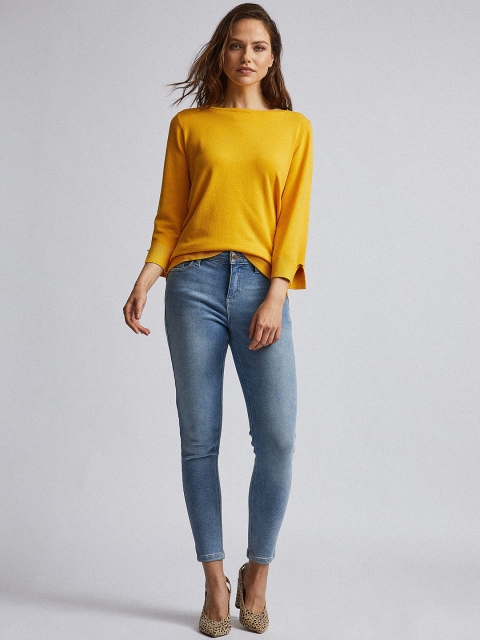 

DOROTHY PERKINS Women Yellow Solid Sweater