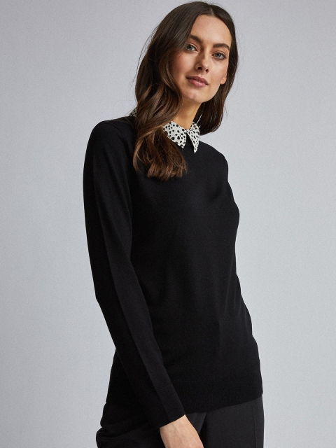 

DOROTHY PERKINS Women Black Solid Sweater