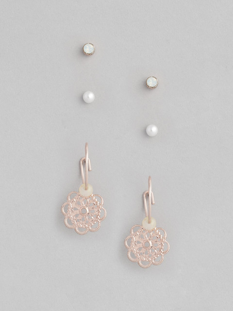 

Accessorize Set Of 3 Earrings, White