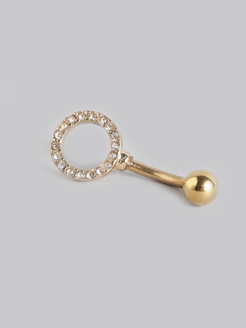 

Accessorize Women Gold-Toned Stone-Studded Circular Navel Piercing