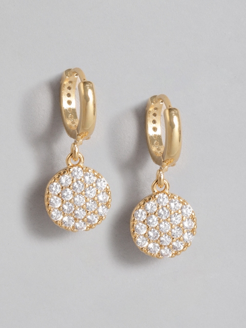 

Accessorize Gold-Plated CZ Studded Circular Drop Earrings