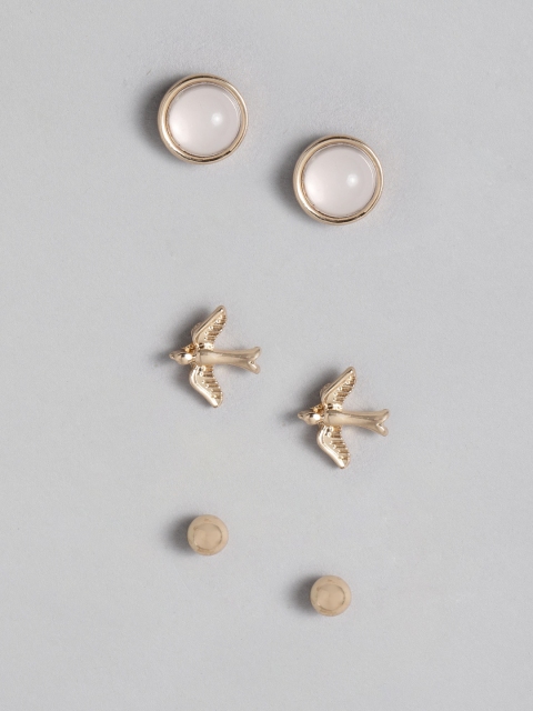 

Accessorize Set of 3 Studs, Gold