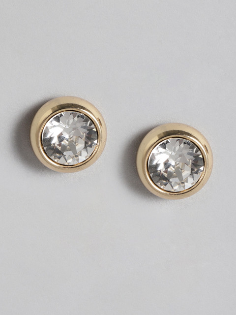 

Accessorize Gold-Toned Stone-Studded Circular Studs