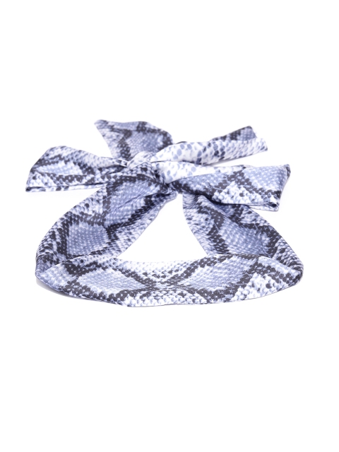 

Accessorize Blue & White Snake Skin Print Multi Purpose Scarf