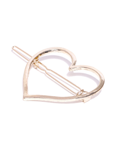 

Accessorize Women Gold-Toned Solid Heart Shaped Hair Pin