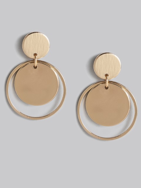 

Accessorize Gold-Toned Circular Drop Earrings