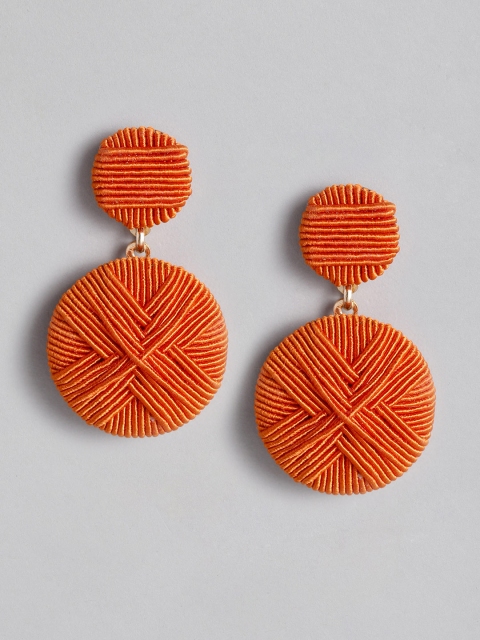 

Accessorize Orange Circular Drop Earrings