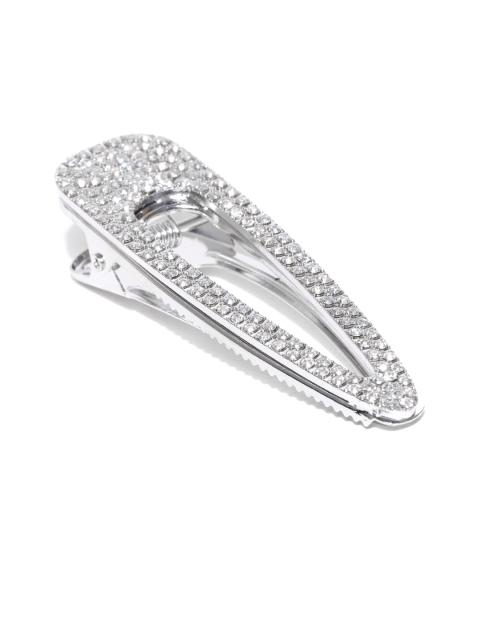 

Accessorize Silver-Toned Embellished Alligator Hair Clip