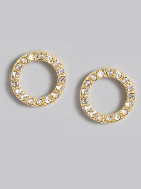 

Accessorize Gold-Toned Stone-Studded Circular Studs