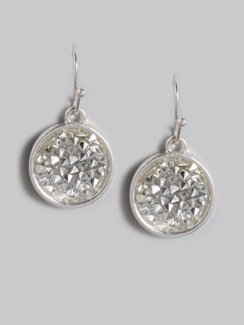 

Accessorize Silver-Toned Beaded Circular Drop Earrings