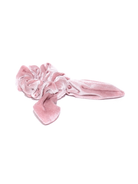 

Accessorize Pink Solid Scrunchie with Knot Detail