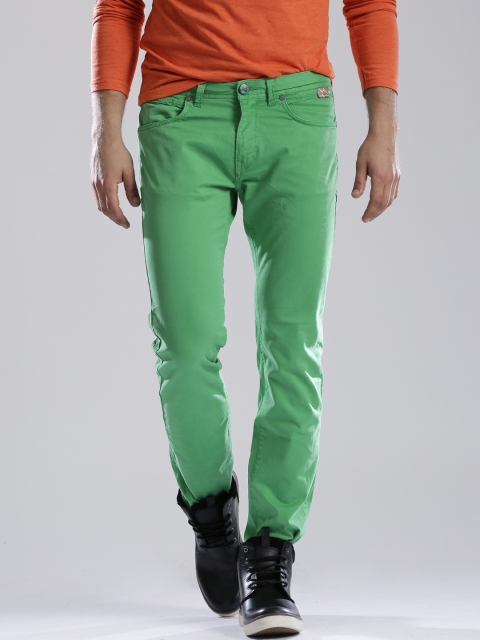

Breakbounce Men Green Craven Regular Fit Chino Trousers