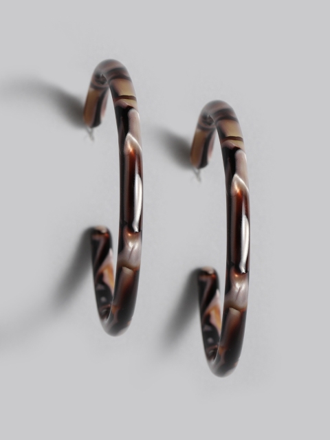 

Accessorize Brown Circular Half Hoop Earrings