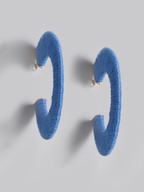 

Accessorize Blue Circular Half Hoop Earrings