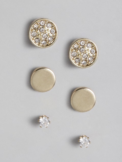 

Accessorize Set of 3 Studs, Gold