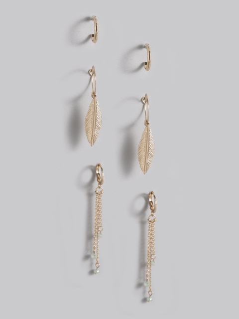 

Accessorize Set of 3 Gold-Toned Earrings