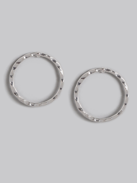 

Accessorize Silver-Toned Textured Circular Studs