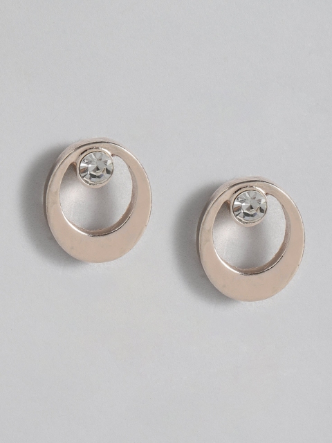 

Accessorize Gold-Toned Stone-Studded Oval Studs