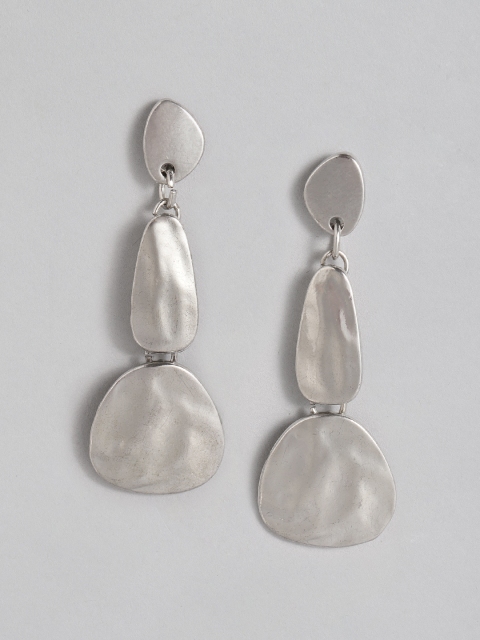 

Accessorize Silver-Toned Geometric Drop Earrings