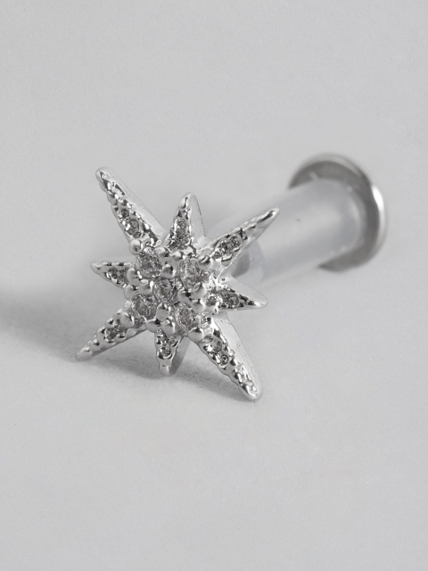 

Accessorize Silver-Toned Star Shaped Flatback Stone-Studs