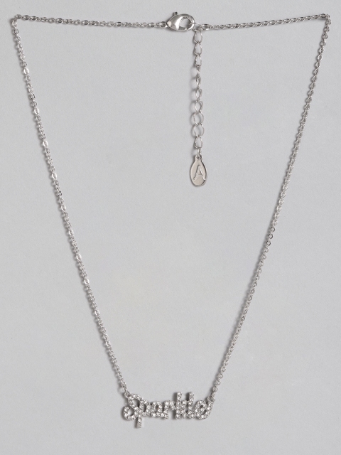 

Accessorize Silver-Toned Stone Studded Necklace