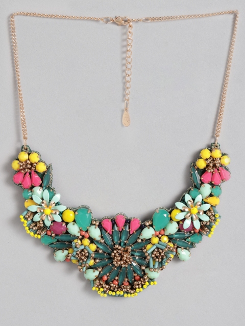 

Accessorize Green & Yellow Beaded Necklace