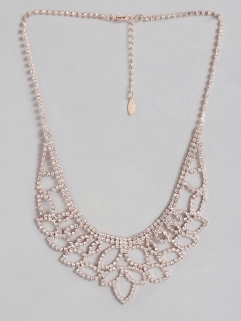 

Accessorize Rose Gold-Plated Artificial Stone Studded Necklace