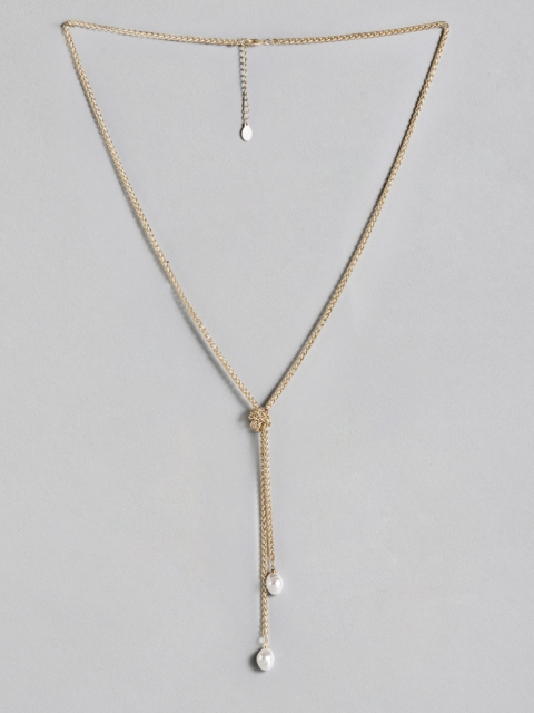 

Accessorize Women Gold-Toned & Off-White Beaded Necklace