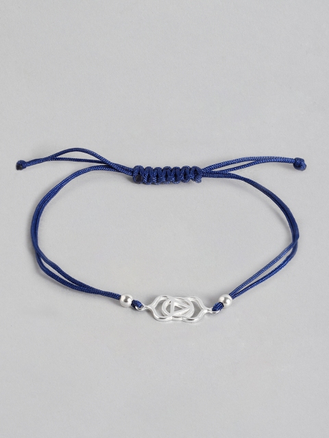 

Accessorize Navy 925 Sterling Silver Third Eye Chakra Bracelet, Navy blue