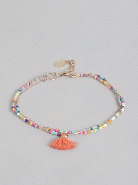 

Accessorize Multicoloured Beaded Anklet, Multi
