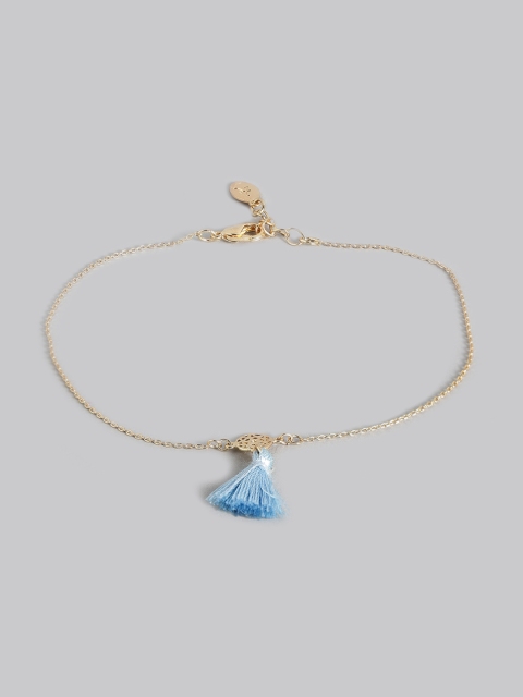 

Accessorize Blue & Gold-Toned Tasselled Anklet