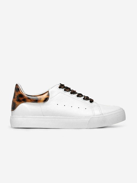 

DOROTHY PERKINS Women White Solid Sneakers with printed Detail