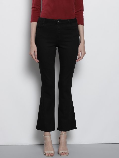 

DOROTHY PERKINS Women Black Bootcut Mid-Rise Clean Look Stretchable Jeans