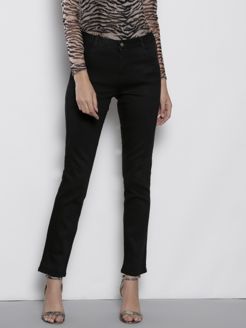 

DOROTHY PERKINS Women Black Regular Fit Clean Look Stretchable Jeans