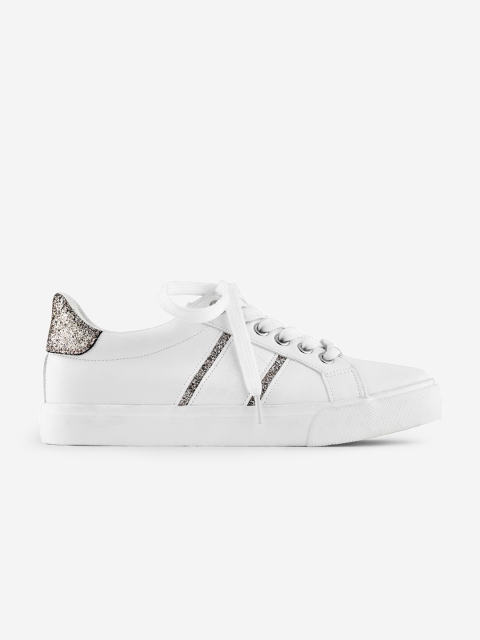 

DOROTHY PERKINS Women White Sneakers with Shimmer Detail