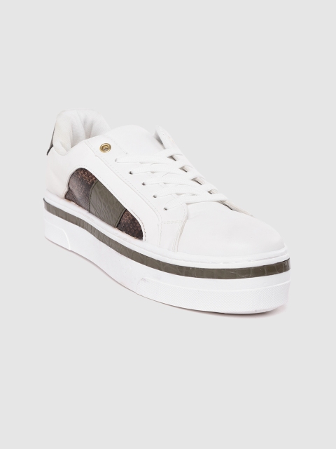 

DOROTHY PERKINS Women White Flatform Sneakers