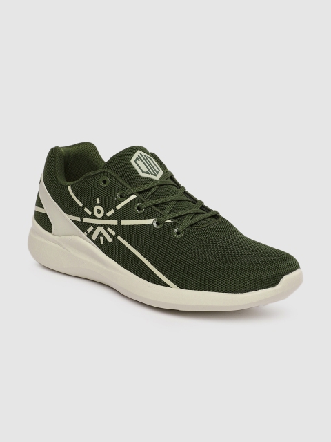 

Cultsport Men Olive & Off-White Printed HighLow Street Footgear